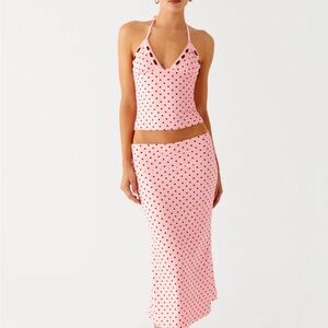 Peppermayo Pink Polka Dot Skirt